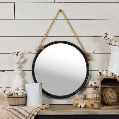 Best reviews of β Metal Round Hanging Mirror Wall Sign Panels Clear 18" x 18" - VIP Home & Garden π
