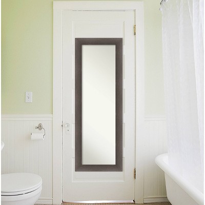 Budget π 19" x 53" Hardwood Framed Full Length on the Door Mirror - Amanti Art Dark Brown π€© - Image 4