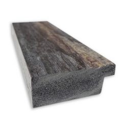 Hot Sale 🔥 18" x 52" Bark Rustic Framed On the Door Mirror Charcoal - Amanti Art 🛒