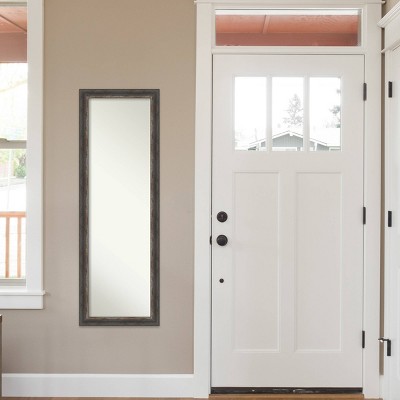 Hot Sale ๐ฅ 18" x 52" Bark Rustic Framed On the Door Mirror Charcoal - Amanti Art ๐ - Image 9