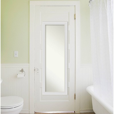 Deals ๐ 18" x 52" Flair Framed On the Door Mirror Soft White - Amanti Art ๐ฏ - Image 4