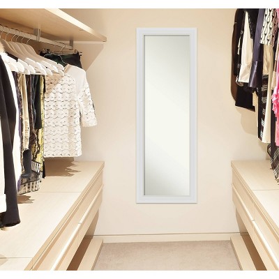 Deals ๐ 18" x 52" Flair Framed On the Door Mirror Soft White - Amanti Art ๐ฏ - Image 6