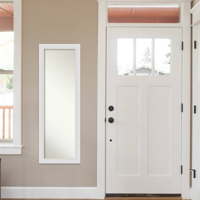 Deals ๐ 18" x 52" Flair Framed On the Door Mirror Soft White - Amanti Art ๐ฏ - Image 8