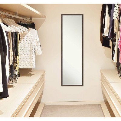 Best reviews of ⭐ 15" x 49" Hardwood Wedge Framed Full Length on the Door Mirror - Amanti Art Dark Brown ❤️ - Image 5