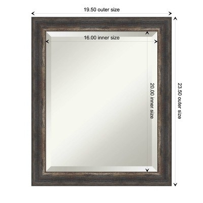 Wholesale โญ Bark Rustic Framed Bathroom Vanity Wall Mirror Charcoal - Amanti Art ๐ - Image 3