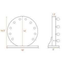 Discount 🥰 Costway Makeup Vanity Mirror with Light Hollywood Style Mirror, 3 Color Lighting Modes ✨
