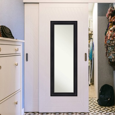 Buy ๐ 19" x 53" Astor Framed Full Length on the Door Mirror Black - Amanti Art ๐ - Image 5