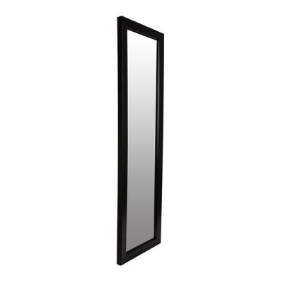 New โ๏ธ 15"x51" Black Full Length Over The Door Mirror Black - Patton Wall Decor ๐