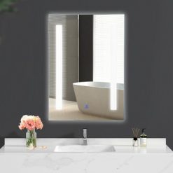 Top 10 ❤️ Costway Bathroom LED Mirror Wall-mounted 3-Color Dimmable Touch Button 27.5” x 20” ⌛