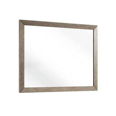 New π Aurora Wood Frame Mirror - Abbyson Living Brown π - Image 4