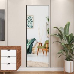 Cheap ๐ Costway 59''Full Length Body Mirror Aluminum Frame Leaning Hanging ๐ Dressing Mirror โ๏ธ