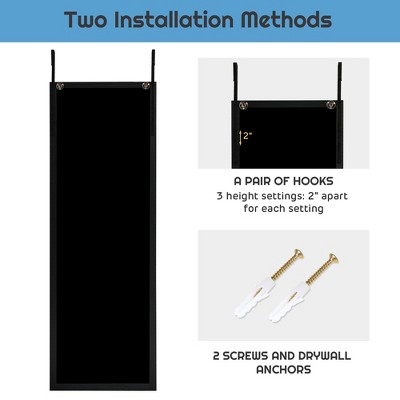 Top 10 😀 Costway Door Wall Mounted Mirror Full Length Hanging Wood Frame Mirror Decor WhiteBlackGolden 💯 - Image 6