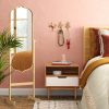 Deals 🛒 20" x 66" Top and Bottom Peak Standing Mirror Natural - Opalhouse™ 😍