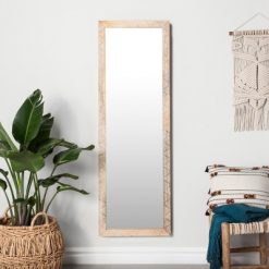 Coupon 👏 Carved Dot Natural Wood Floor Mirror - Opalhouse™ 😍
