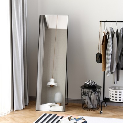 Wholesale 🔔 HOMCOM Full Length Glass Mirror, Freestanding or Wall Mounted 👗 Dress Mirror for Bedroom, Living Room, Bathroom, Black ✔️ - Image 2
