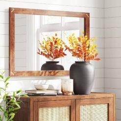 Brand new ❤️ 24" x 36" Wooden Wall Mirror Brown - Threshold™ 😍