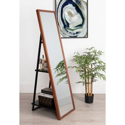 Deals ๐คฉ Kate & Laurel All Things Decor 16" x 60" Museum Easel Storage Mirror Brown - Kate and Laurel โค๏ธ - Image 4