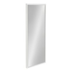 Coupon 😉 Kate & Laurel All Things Decor 16" x 48" Evans Framed Wall Panel Mirror White - Kate and Laurel 🛒