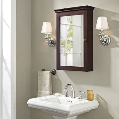 Cheap π Wood Medicine Cabinet in Espresso Brown-Pemberly Row π
