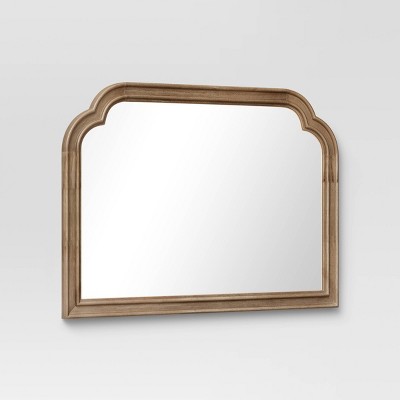 New π 36" x 26" French Country Mantle Wood Mirror Natural - Threshold™ π - Image 2
