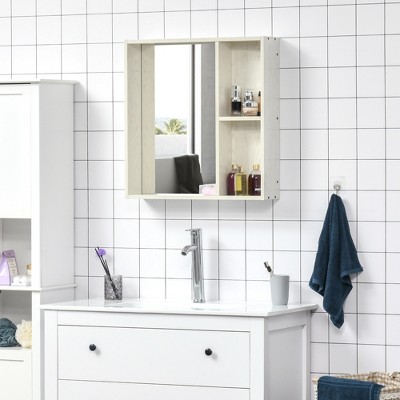 Best Pirce ๐คฉ kleankin 24.75 Inch x 25.5 Inch Medicine Cabinet with Mirror, Storage Shelf, Wall Mounted Bathroom Cabinet, White ๐