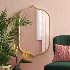 Coupon 💯 22" x 36" Top and Bottom Peak Mirror Natural - Opalhouse™ 👏