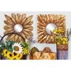 Budget 😀 Olivia & May (Set of 9) 16" Large Square Metal Wall Decor with Round Mirrors Gold - Olivia & May 🥰
