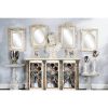 Wholesale 🛒 Olivia & May Set of 4 Large Rectangular Distressed Carved Wood Wall Mirrors White - Olivia & May 👍