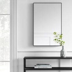 Best deal 😉 18"x28" Narrow Profile Wall Mirror Black - Project 62™ 🛒