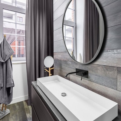 Buy π 32" Round Decorative Wall Mirror - Project 62 Silver π - Image 4