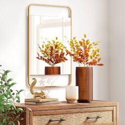 Flash Sale 🎉 28" x 18" Floating Wall Mirror - Threshold™ Black 🌟