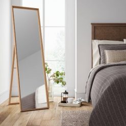 Discount 😀 18" x 65" Classic Wood Mirror - Threshold™ Natural 🎉