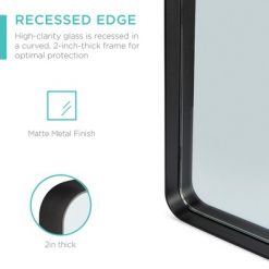 Discount ๐ Best Choice Products 24x36in Recessed Bathroom Vanity 2-Way Wall Mirror w/ Rounded Corners, Anti-Blast Film โ
