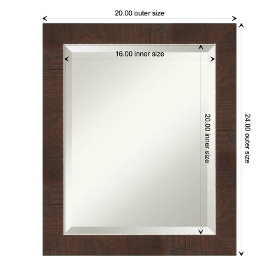 Deals ✨ Wildwood Framed Bathroom Vanity Wall Mirror Brown - Amanti Art 🤩 - Image 3