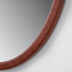 Coupon 🌟 Threshold Designed W/Studio McGee 24" x 30" Oval Faux Leather Mirror with Ring - Threshold™ designed with Studio McGee 🧨