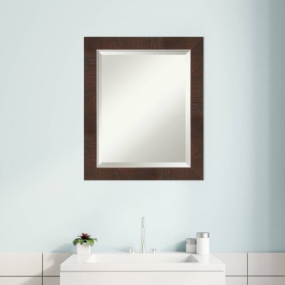 Deals ✨ Wildwood Framed Bathroom Vanity Wall Mirror Brown - Amanti Art 🤩 - Image 6
