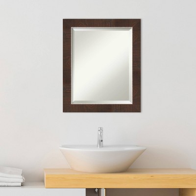 Deals ✨ Wildwood Framed Bathroom Vanity Wall Mirror Brown - Amanti Art 🤩 - Image 7