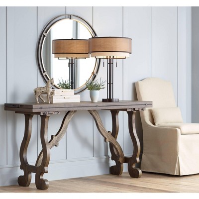 Outlet 🤩 Uttermost Round Vanity Decorative Wall Mirror Rustic Distressed Bronze Antiqued Gold Frame 34" Wide Bathroom Bedroom Living Room ✔️ - Image 6