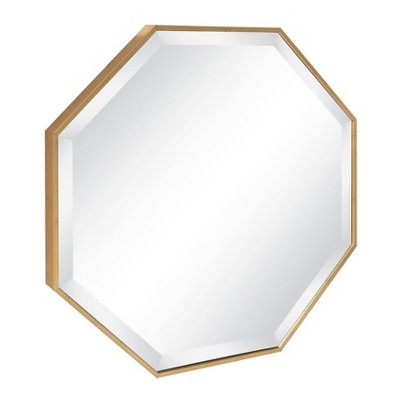 Outlet 👍 Kate & Laurel All Things Decor 25" x 25" Rhodes Framed Octagon Wall Mirror Gold - Kate and Laurel ✔️