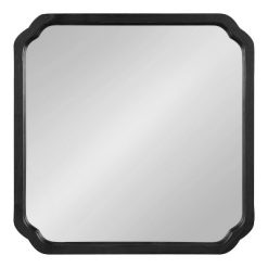 Buy 🛒 Marston Wood Framed Decorative Wall Mirror - Kate & Laurel All Things Decor Black 👏