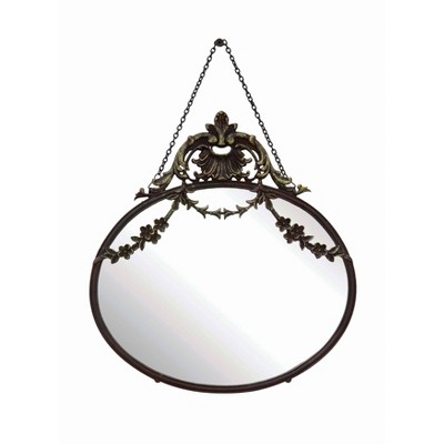 Top 10 π 10.5" x 13.5" Antique Inspired Hanging Oval Mirror with Pewter Frame Rust - 3R Studios π― - Image 2